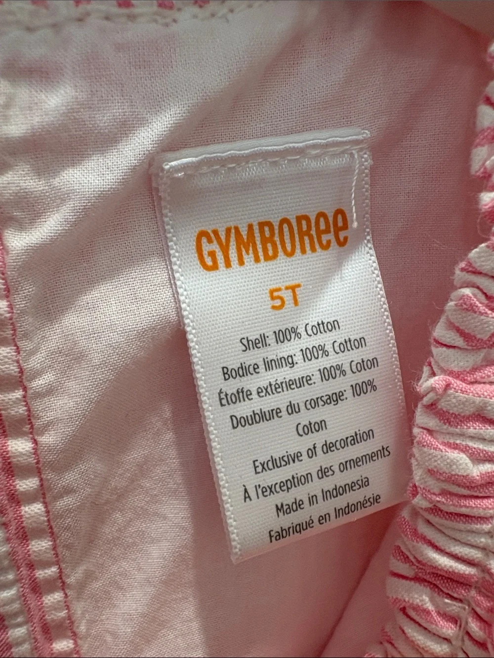 Gymboree Pink strawberry Dress size 5T
